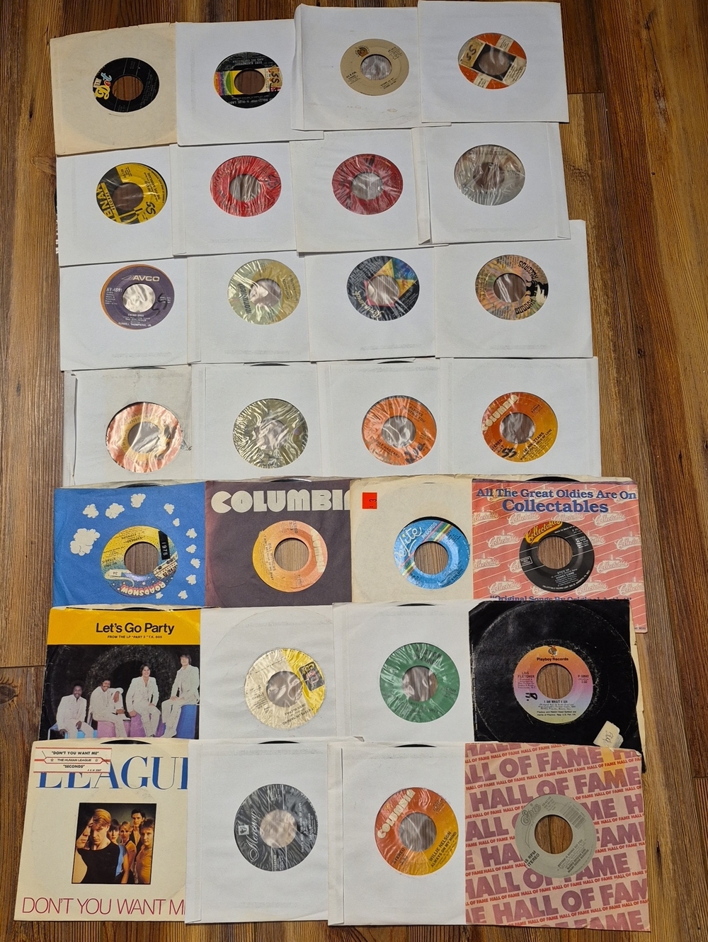 Vintage 45 RPM Vinyl Record Lot - 28 Records 60's/70's/80's